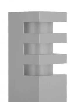 Moderne Außenleuchten|Wegeleuchten*SU-MA Moderne Wegeleuchte in Silber 50cm wetterfest IP54