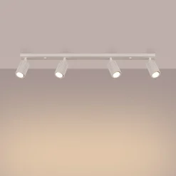 Sollux Moderner Deckenstrahler 4-flammig GU10 B: 81 cm in Creme< Flurlampen|Wohnzimmerlampen