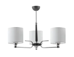 Deckenleuchten|Moderne Lampen*Jupiter Moderner Kronleuchter Graphit Chrom 3-armig REKA