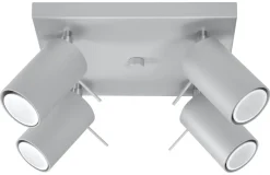 Deckenleuchten|Flurlampen*Sollux Moderner Spot Grau Stahl flexibel GU10 ETNA