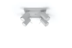 Deckenleuchten|Flurlampen*Sollux Moderner Spot Grau Stahl flexibel GU10 ETNA