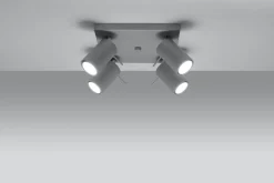 Deckenleuchten|Flurlampen*Sollux Moderner Spot Grau Stahl flexibel GU10 ETNA