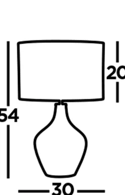 Wohnzimmerlampen|Schlafzimmer Lampen*Searchlight Nachttischlampe Braun E27 53,5 cm Ø 30 cm Glas Wildleder