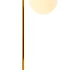 Jupiter Nachttischlampe in Gold Messing Glas Kugel G9 50 cm< Glaslampen|Messinglampen
