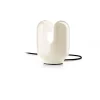 Wohnzimmerlampen|Keramiklampen*Ferroluce Nachttischlampe Keramik 14,5 cm breit 20 cm Creme E27