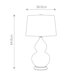 Elstead Nachttischlampe Keramik Stoff 64 cm E27 Weiß Pink< Wohnzimmerlampen|Stofflampen