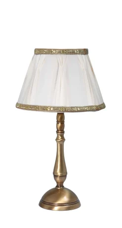 Giovanni Battista Nachttischlampe Klassisch Weiß< Messinglampen|Stofflampen