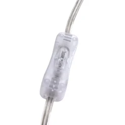 Steinhauer Nachttischlampe Metall Glas in Stahl Weiß E27 45 cm< Tischlampen|Schlafzimmer Lampen