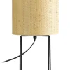 Tischlampen|Schlafzimmer Lampen*Luminex Nachttischlampe Metall Rattan E27 31 cm dekorativ