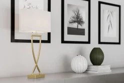 Wohnzimmerlampen|Schlafzimmer Lampen*By Rydéns Nachttischlampe Metall Stoff 52 cm Chrom Weiß E27