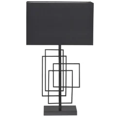 By Rydéns Nachttischlampe Metall Stoff 69 cm Schwarz E27 Modern< Wohnzimmerlampen|Schlafzimmer Lampen
