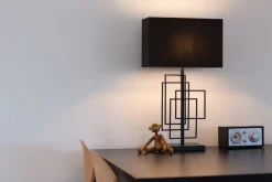 By Rydéns Nachttischlampe Metall Stoff 69 cm Schwarz E27 Modern< Wohnzimmerlampen|Schlafzimmer Lampen