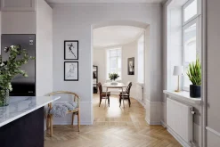 By Rydéns Nachttischlampe Metall Stoff 48,5 cm hoch E27 Gold Weiß< Wohnzimmerlampen|Schlafzimmer Lampen