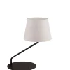 Designerlampen|Moderne Lampen*Sigma Nachttischlampe Schwarz Weiß blendarm 43 cm wohnlich