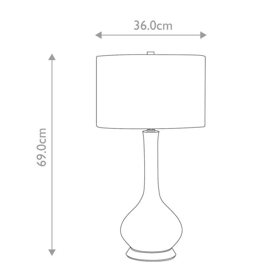 Elstead Nachttischlampe Stoff Keramik E27 69 cm Retro Weiß grau< Schlafzimmer Lampen|Stofflampen