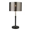 Wohnzimmerlampen|Schlafzimmer Lampen*Searchlight Nachttischleuchte E27 59,5 cm Schwarz Modern