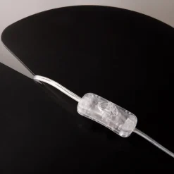 Maytoni Nachttischleuchte Edelstahl Stoff 47 cm in Gold Weiß< Tischlampen|Schlafzimmer Lampen