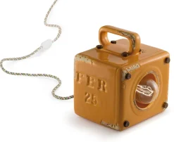 Ferroluce Nachttischleuchte Keramik E27 15,5 cm breit 20 cm eckig< Wohnzimmerlampen|Keramiklampen