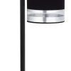 Tischlampen|Schlafzimmer Lampen*Sigma Nachttischleuchte Schwarz Silber Metall 45 cm E27 klein