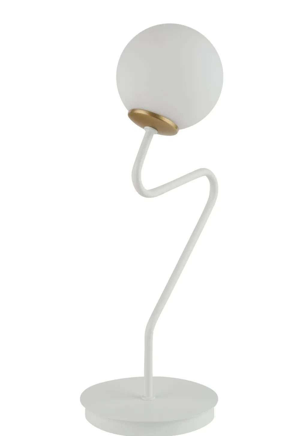 Sigma Nachttischleuchte Weiß Gold Metall Glas blendarm 42 cm< Tischlampen|Kugellampen