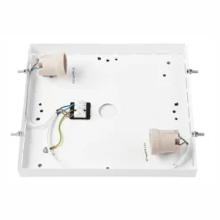 Wohnzimmerlampen|Glaslampen*Lamkur Natürliche Deckenlampe Eiche Glas L:31 cm E27 2-flmg