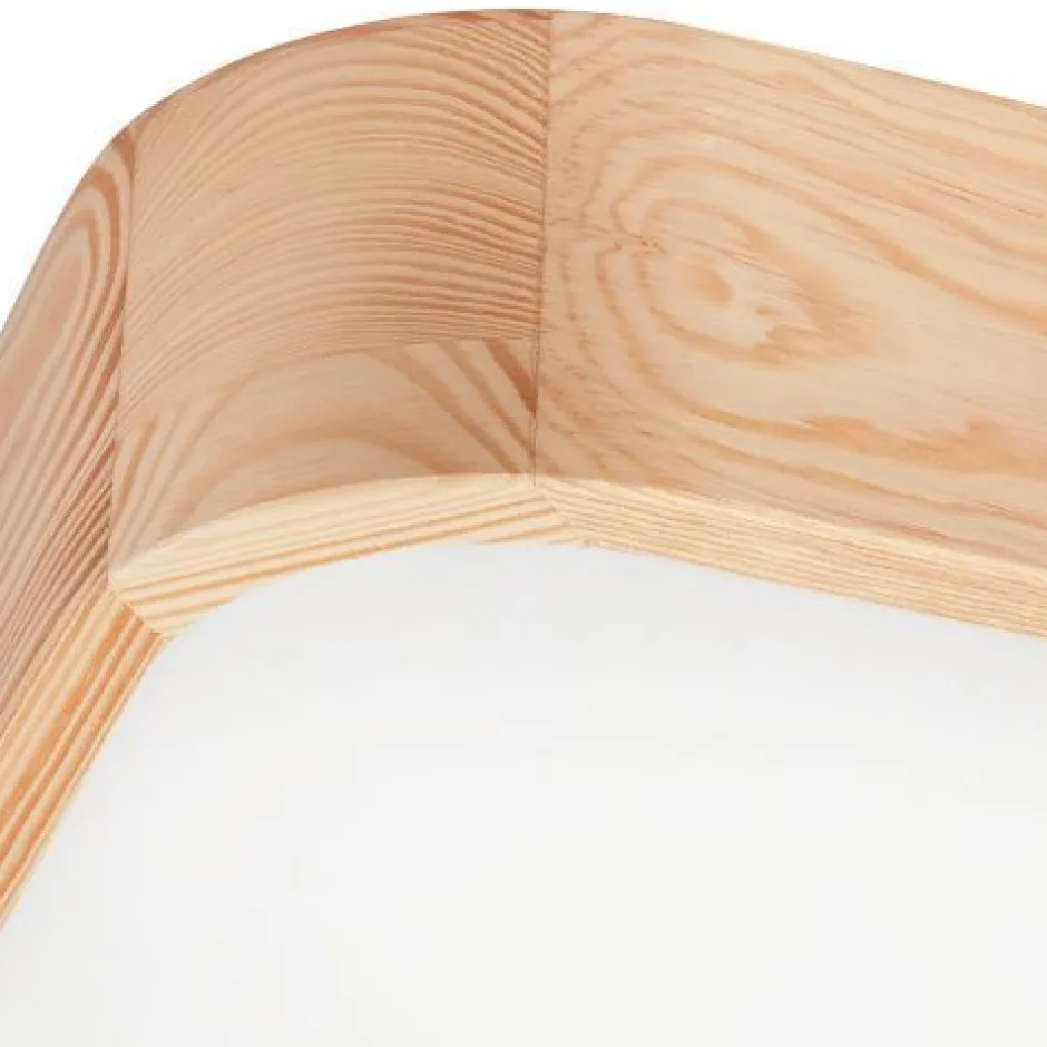 Lamkur Natürliche Deckenlampe Pinie Glas B:45 cm E27 4-flmg< Wohnzimmerlampen|Glaslampen