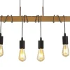 Searchlight Natürliche Pendelleuchte Holz E27 4-flammig Vintage< Wohnzimmerlampen|Esszimmer Lampen
