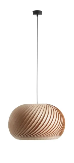 ALDEX Natürliche Pendelleuchte Holz gemütlich E27 Ø45 cm rund< Bürolampen|Schlafzimmer Lampen