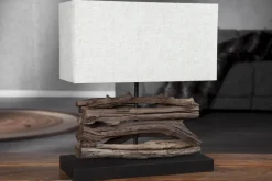 Invicta Interior Natürliche Tischlampe Modern kunstvoll 40cm Treibholz< Nachttischlampen|Holzlampen