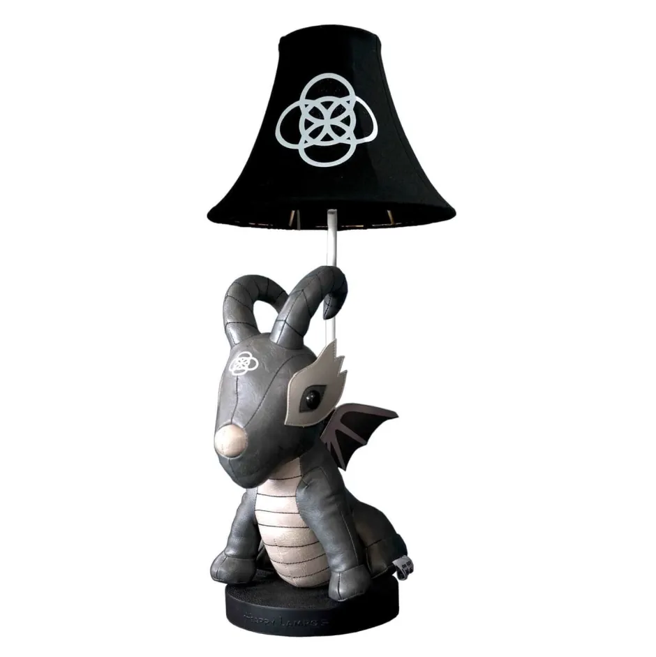 Wohnzimmerlampen|Kinderzimmerlampen*Happy Lamps Niedliche Kinderzimmerlampe LED 58 cm Drache Grau Schwarz
