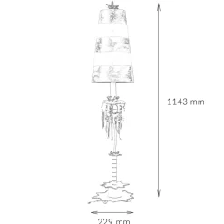 Stofflampen|Designerlampen*Elstead Niedrige Stehleuchte SELVA modernes Design 114cm