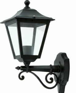 Rustikale Lampen|Rustikale Außenleuchten*Lido Nostalgische Außenlampe ONAYA Schwarz IP44 Rustikal