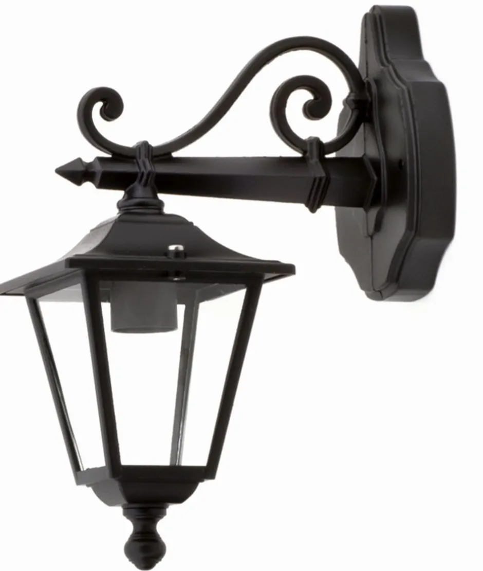 Rustikale Lampen|Rustikale Außenleuchten*Lido Nostalgische Außenlampe Schwarz IP44 Aluminium Rustikal
