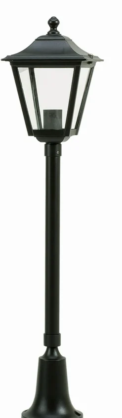 Lido Nostalgische Wegeleuchte Schwarz 79cm IP44 Rustikal E27< Außenleuchten Antik|Rustikale Lampen