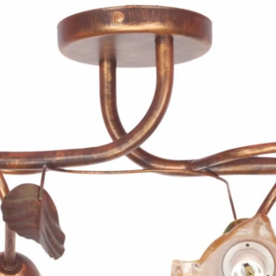 Lamkur Orange Deckenleuchte Metall 4-flmg Rustikal< Deckenleuchten|Rustikale Lampen