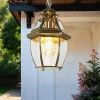 Elstead Outdoor Hängeleuchte Messing Glas Vintage Design E27< Metall Lampen|Messinglampen