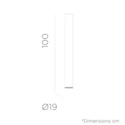 Metall Lampen|Wegeleuchten*Newgarden Outdoor Lichtsäule LED 3000 K 100 cm IP65 Weiß Stecker Kabel