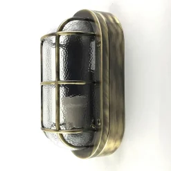 Andromeda Outdoor Wandlampe Messing Glas E27 IP64 23 cm Maritim< Außenwandleuchten|Feuchtraumleuchten