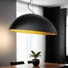 Esszimmer Lampen|Wohnzimmerlampen*Nowodvorski Ovale Pendelleuchte Schwarz Gold L:117cm groß
