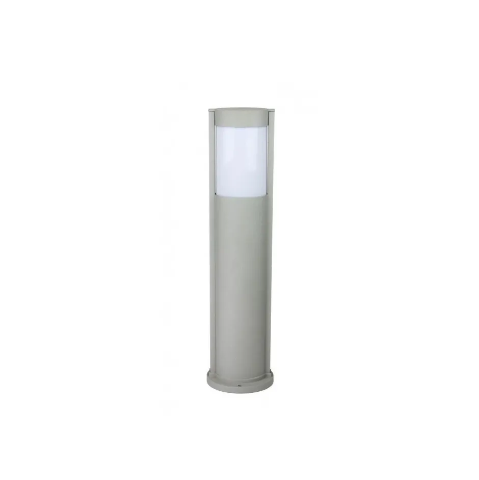 Metall Lampen|Wegeleuchten*SU-MA Ovale Pollerleuchte CANDO 65 cm IP54 in Silber E27