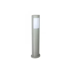 Metall Lampen|Wegeleuchten*SU-MA Ovale Pollerleuchte CANDO 65 cm IP54 in Silber E27