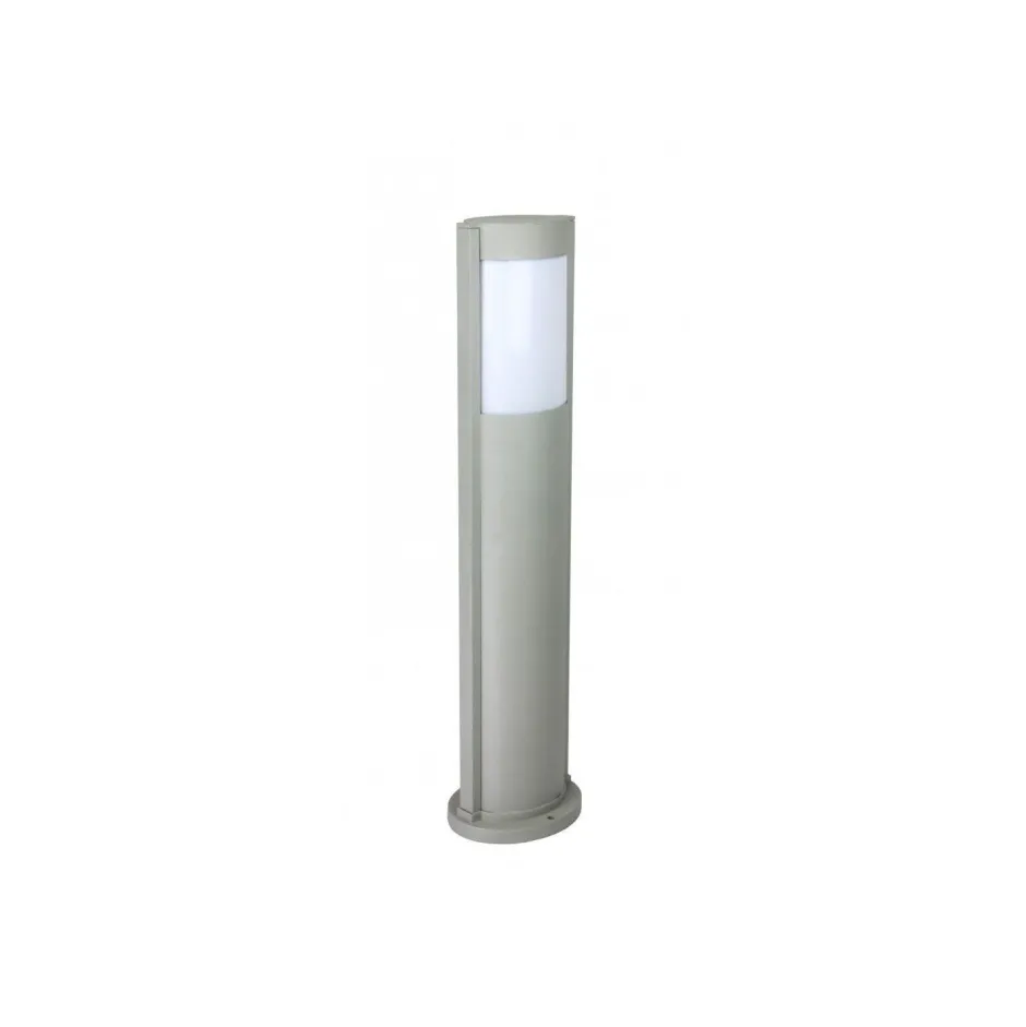 Metall Lampen|Wegeleuchten*SU-MA Ovale Pollerleuchte CANDO 65 cm IP54 in Silber E27