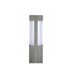 Metall Lampen|Wegeleuchten*SU-MA Ovale Pollerleuchte CANDO 65 cm IP54 in Silber E27