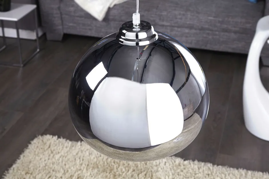 Invicta Interior Pendellampe Ø30cm rund Retro Lampe Esszimmer Kugel< Hängelampen|Esszimmer Lampen