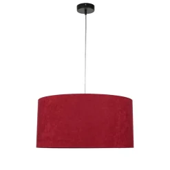 Hängelampen|Esszimmer Lampen*BPS Koncept Pendellampe Rot Gold Retro Ø50cm Esstisch Stoff