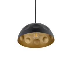 Nowodvorski Pendelleuchte Ø 33 cm E27 in Schwarz Gold matt< Schlafzimmer Lampen|Feuchtraumleuchten