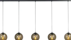 Kugellampen|Glaslampen*Masterlight Pendelleuchte 160 cm Rauchglas 5-flammig