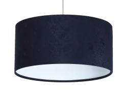 BPS Koncept Pendelleuchte AIMEE Dunkelblau Weiß Retro rund< Hängelampen|Esszimmer Lampen