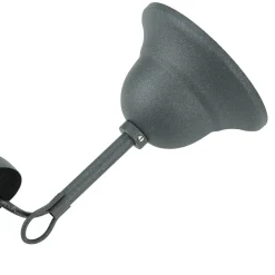 Hängelampen|Esszimmer Lampen*Lamkur Pendelleuchte Anthrazit Stoff Landhaus Esstisch