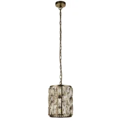 Searchlight Pendelleuchte Art Déco D: 22 cm E27 Kristall Schirm< Hängelampen|Esszimmer Lampen